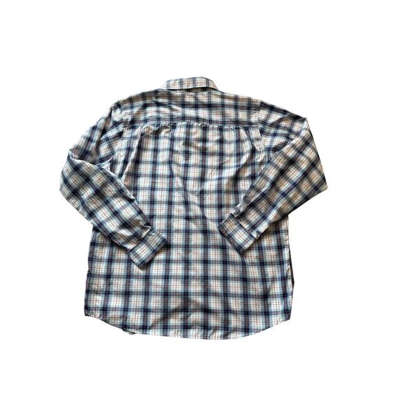 ExOFFICIO Insect Shield Long Sleeve shirt, size Large; Lightweight, Cream & Blue - Picture 2 of 9